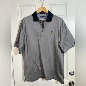 2/$40 Vintage Tommy Hilfiger Golf Polo Men’s Large Crest Logo 100% Cotton